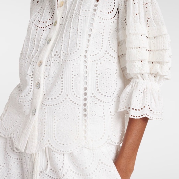 Farm Rio Embroidered Cotton Shirt - Picture 5 of 9